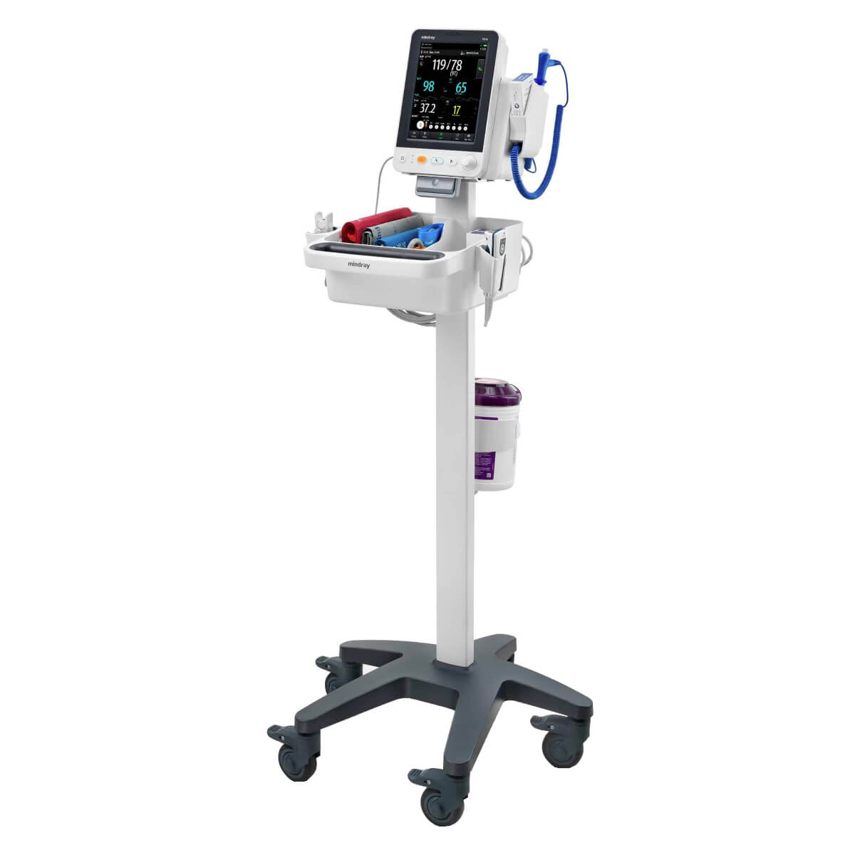 Pack complet: Moniteur de constantes VS600 + Chariot +Rallonge PNI et SpO2 + Capteur SpO2 + Brassard