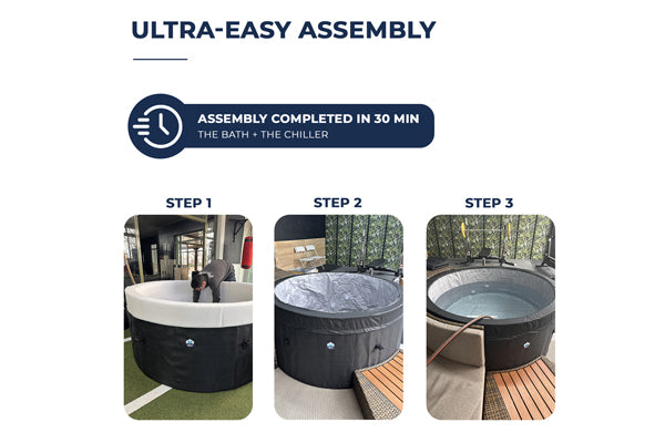 étape de montage du NetSpa Ice Bath
