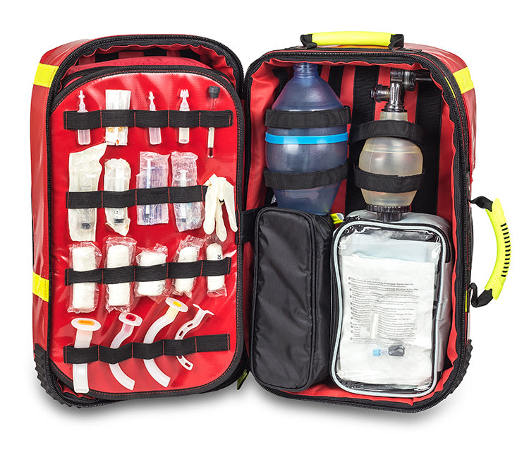 intérieur d'un sac d'urgence