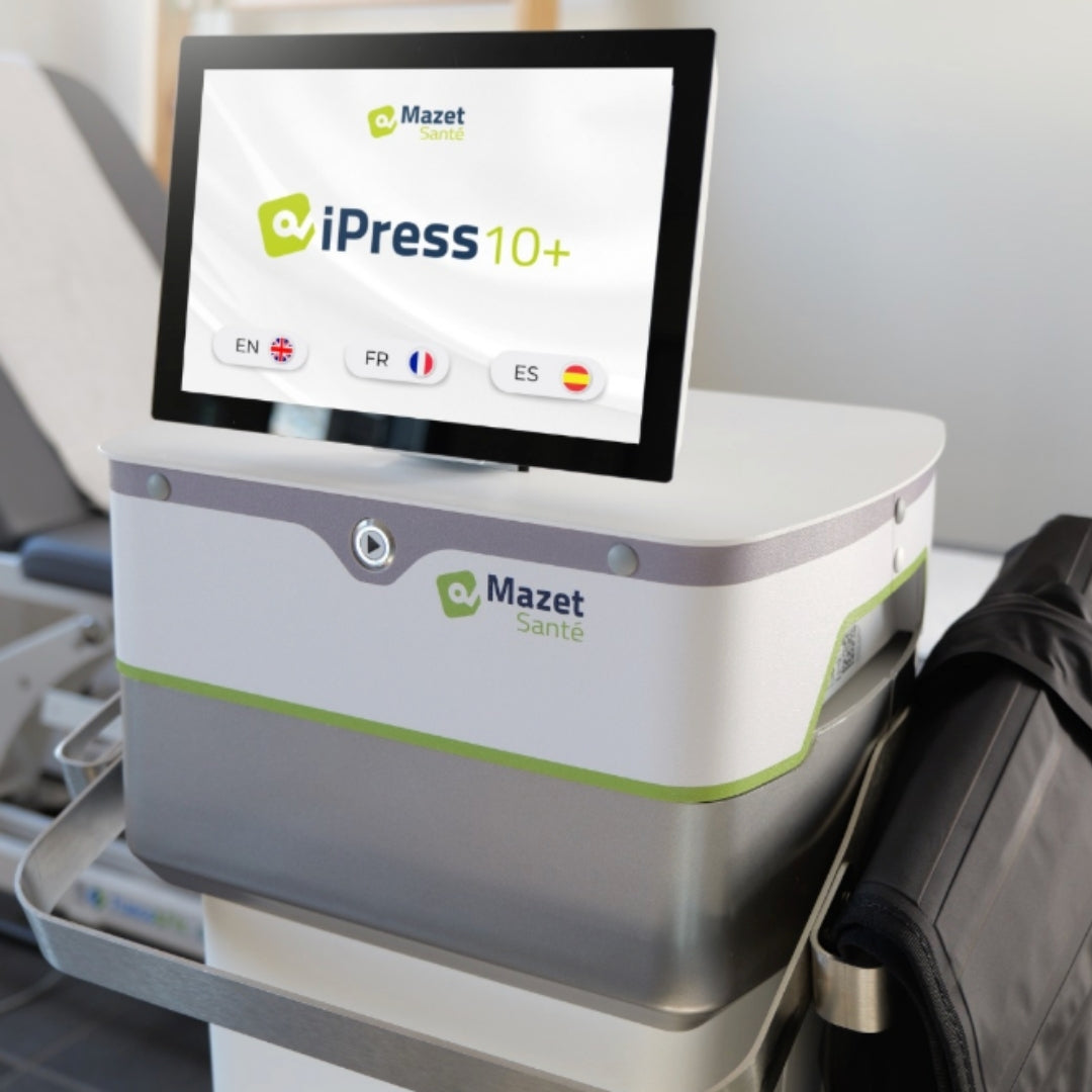 iPress 10+ : Pressothérapie avec bottes 10 cellules et écran intégré - Mazet Santé
