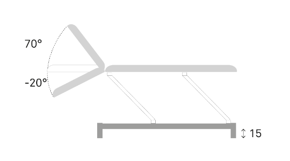 Table de massage électrique FERROX® Osteo OS 206 - 2 plans