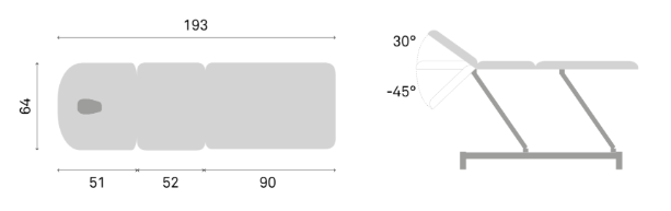 Table de massage électrique FERROX® Cezanne Pro - 3 plans