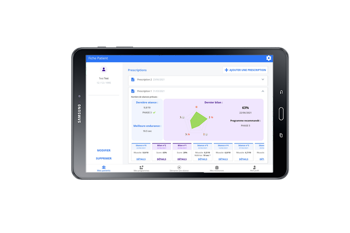 Blueback Physio - Configuration EXPERT + tablette tactile