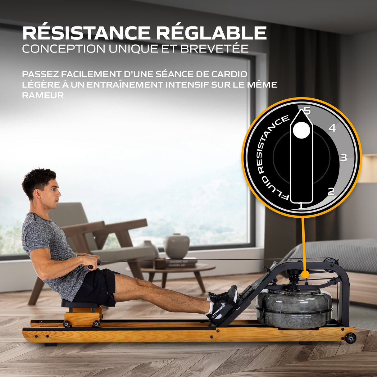 Rameur Fluid Rower – Apollo V