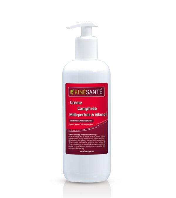 Crème camphrée Millepertuis et Silanol - Flacon-pompe 500 ml