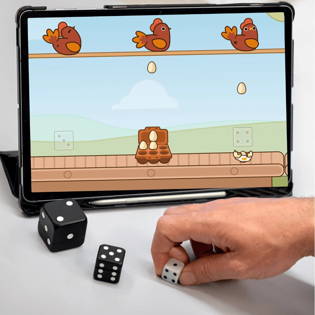 jeu de rééducation bobo dice kinetecsur tablette
