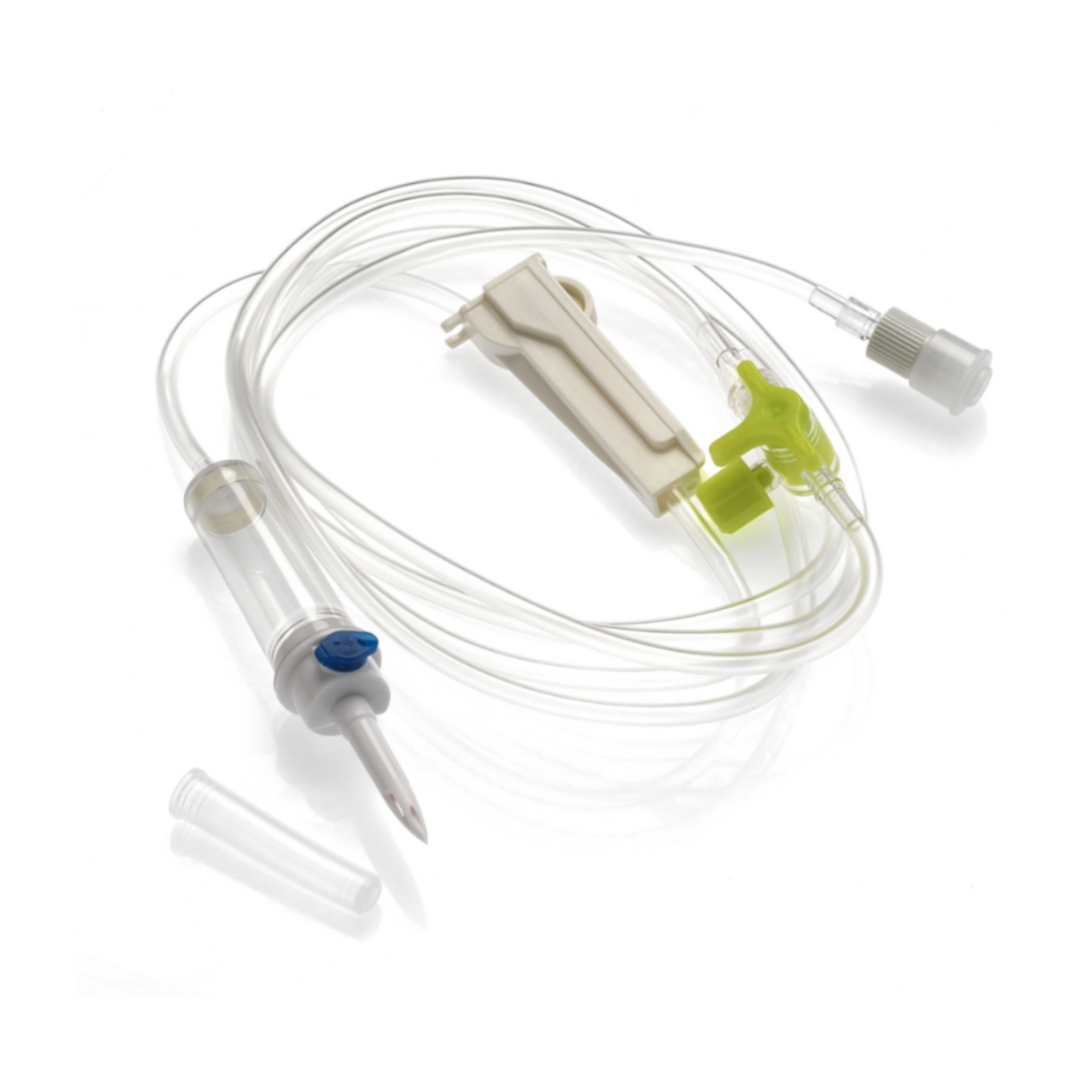 PERFUSEUR 3 VOIES STERILE PVC GRAVITY 5.5 SANS DEHP SANS BPA 3X4,1 PROLONGATEUR 30CM LUER LOCK MOBILE FILTRE PURGE 180CM