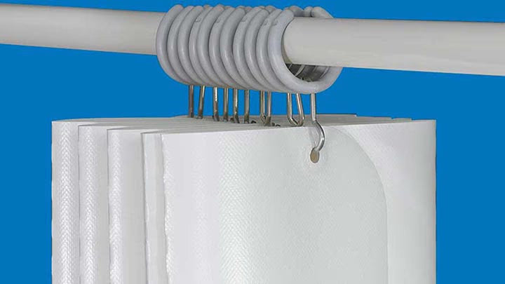 Rideau médical RopiCare® semi rigide & pliable ROPIMEX- avec fenêtre translucide