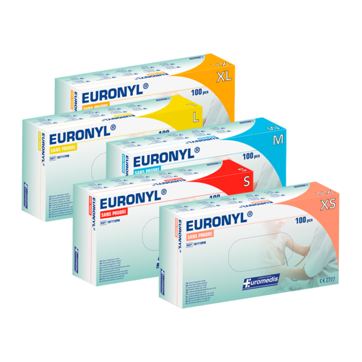 Gants d'examen vinyle Euronyl® - XS au L