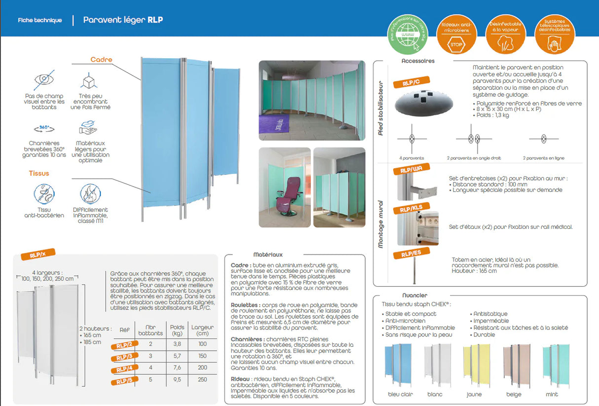 Paravent léger ROPIMEX - modèle RLP
