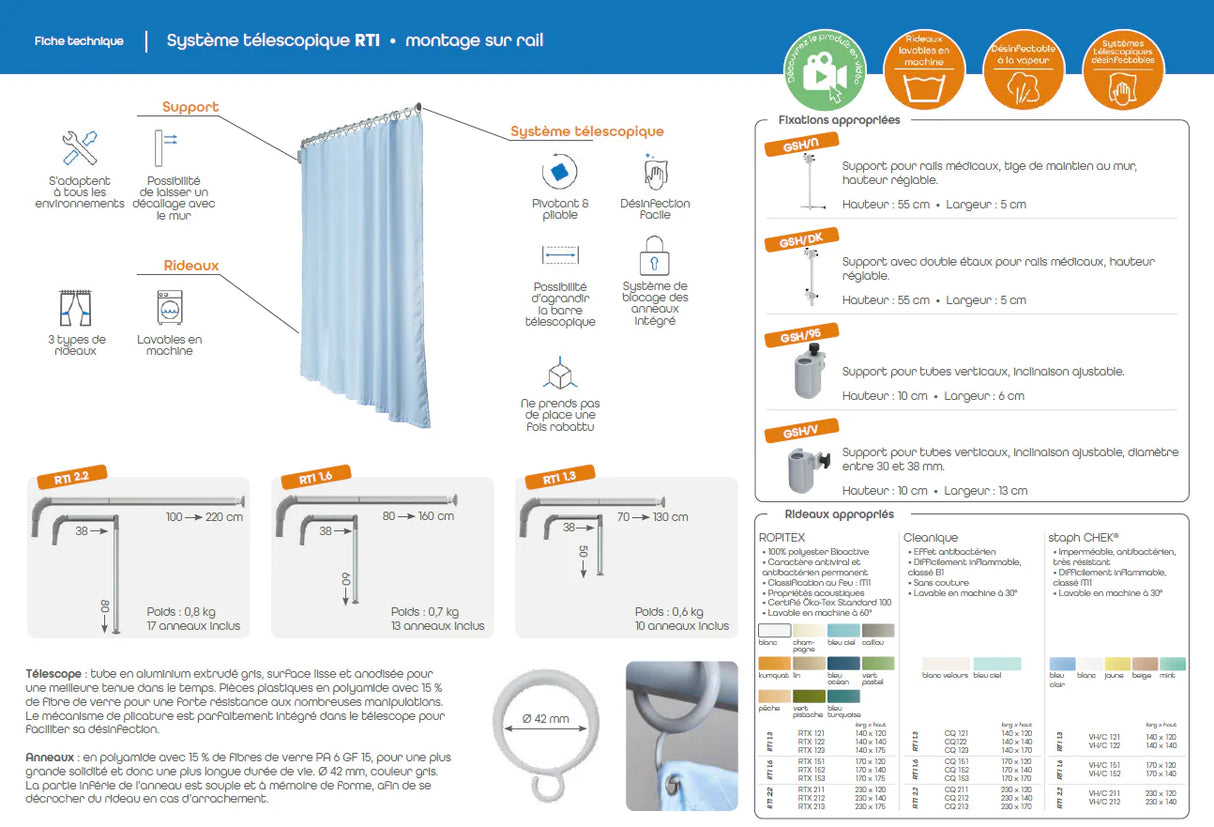 Paravent ROPIMEX modèle RTI - Pliable et Pivotant