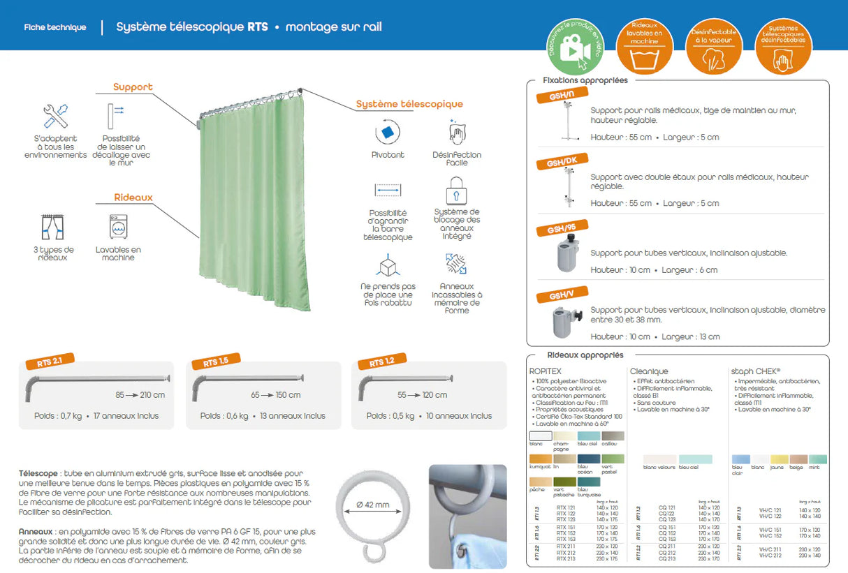 Paravent ROPIMEX modèle RTS- Pivotant