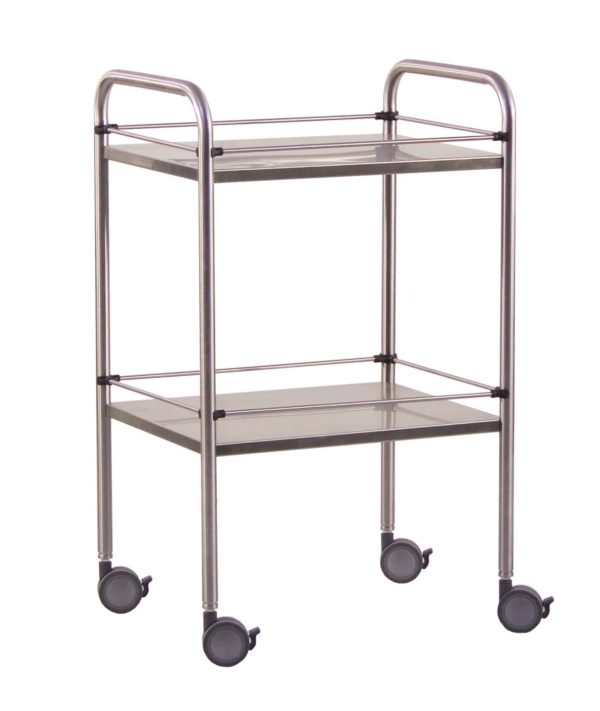 Guéridon inox 2 étages