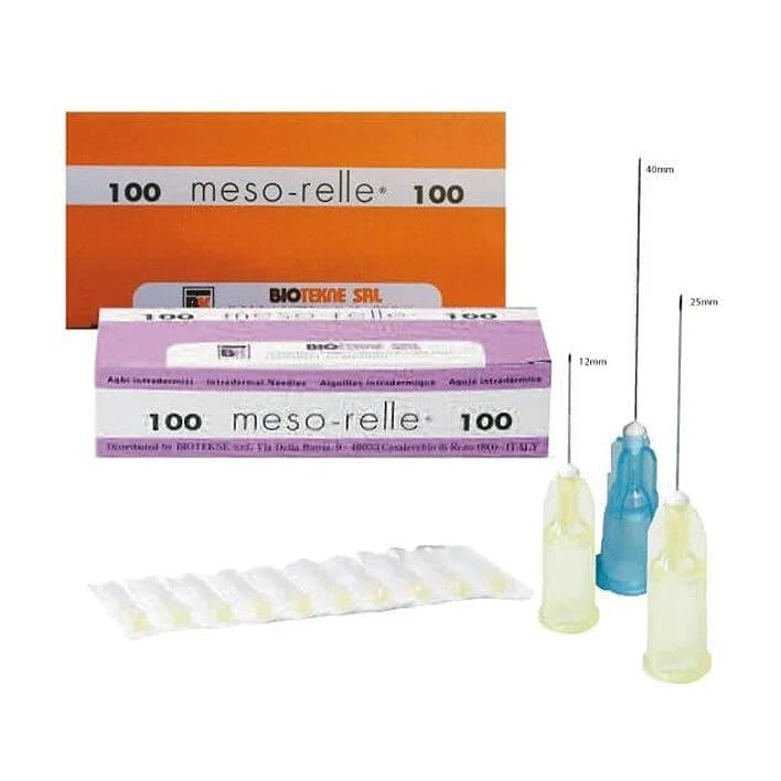 Aiguilles MESO-RELLE 32G 0.23 x 12 mm - Boite de 100