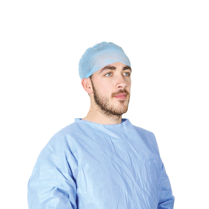 Bonnet de chirurgien 25g/m2 - Bleu - Sachet de 100
