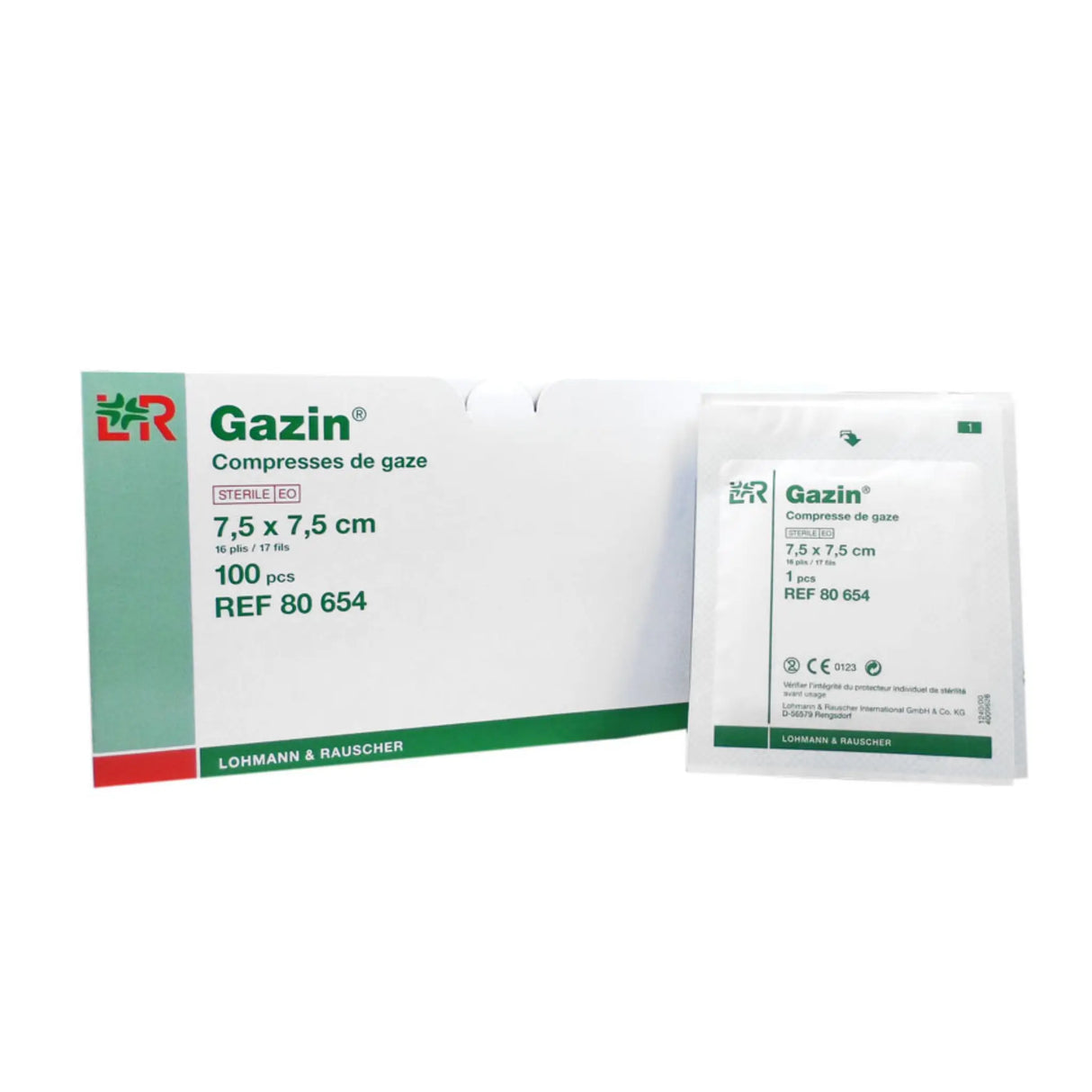 Compresses de gaze Stériles Gazin® - Boite de 100 - Emballées individuellement
