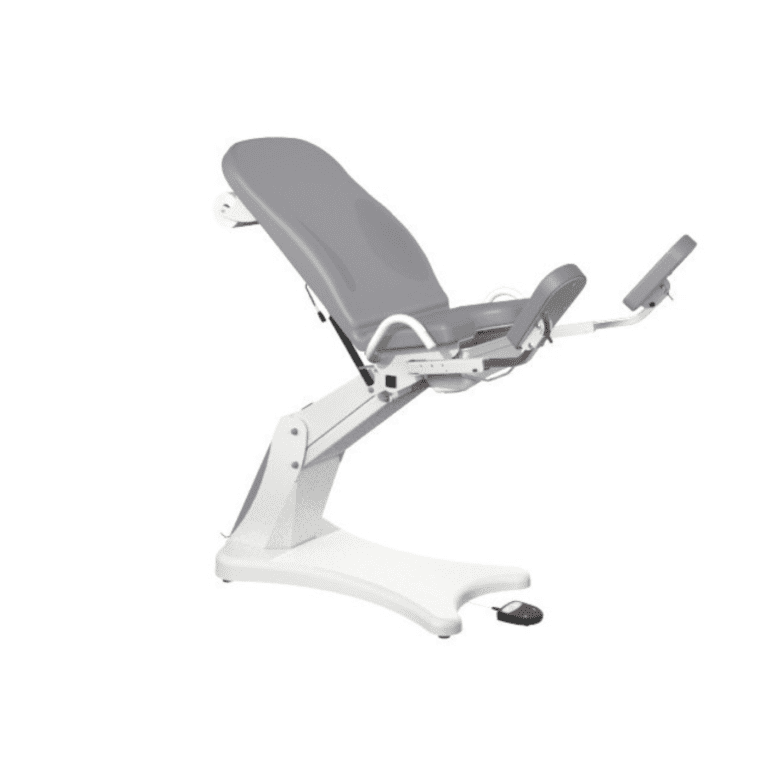 Divan gynécologique électrique ELANSA gris avec repose pied
