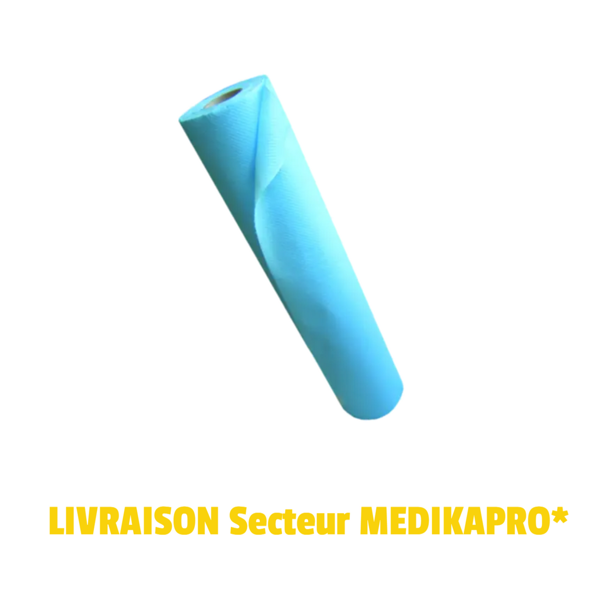 Draps d'examen Ouate - Gaufrés Plastifiés - Bleu - 50X38 - 150 formats - Carton de 6 rouleaux