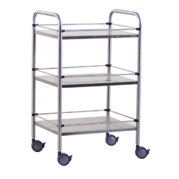 Guéridon inox 3 étages