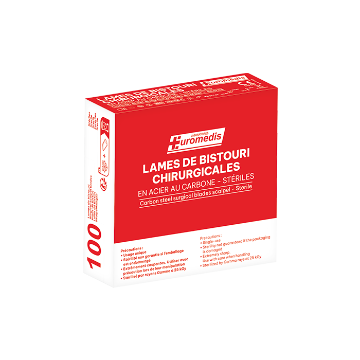 100 lames de bistouris stériles euromedis