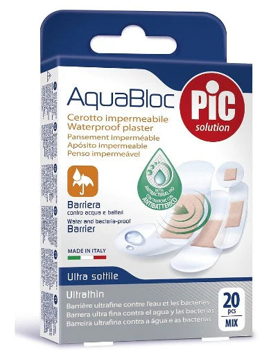 Pansement Aquabloc Pic Solution assortis 20 pièces