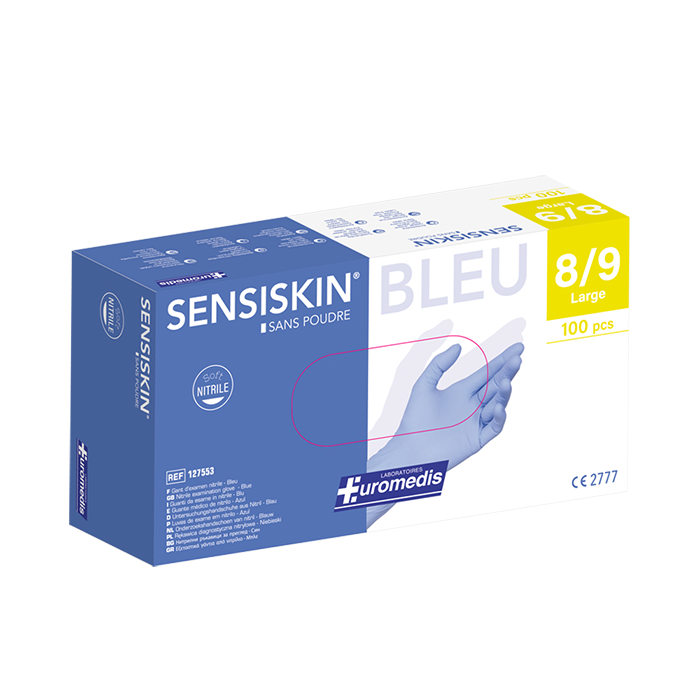 Gants d'examen nitrile Sensiskin - S au L