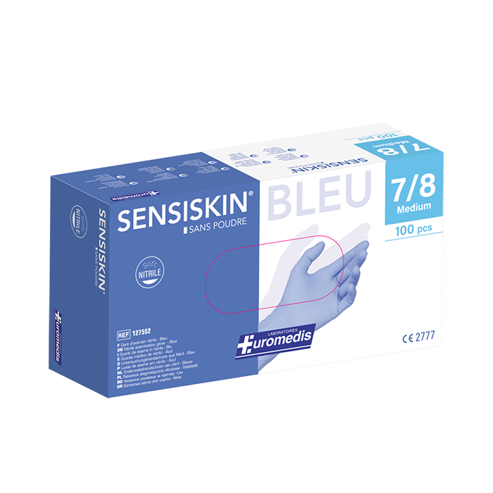Gants d'examen nitrile Sensiskin - S au L
