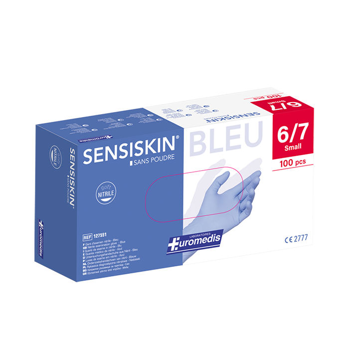 Gants d'examen nitrile Sensiskin - S au L
