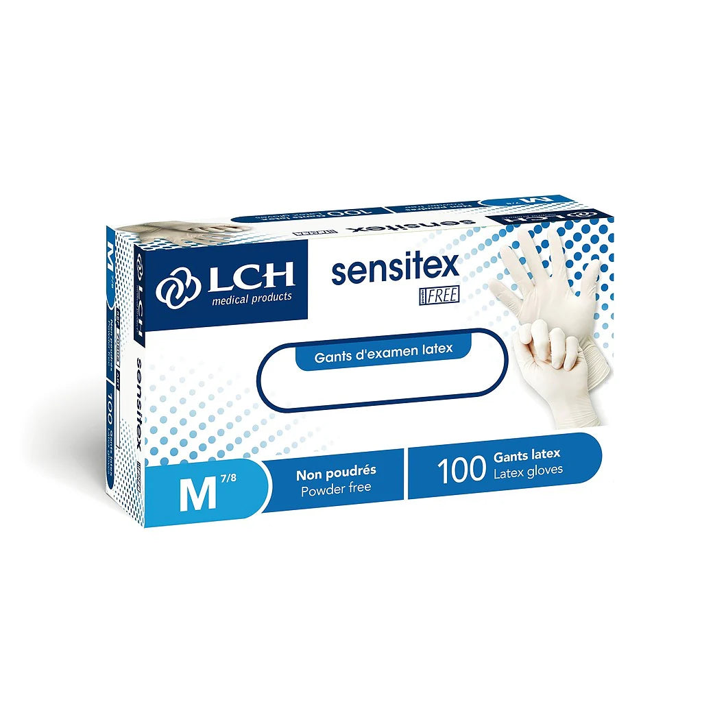 Gants d'examen latex Sensitex - S au L