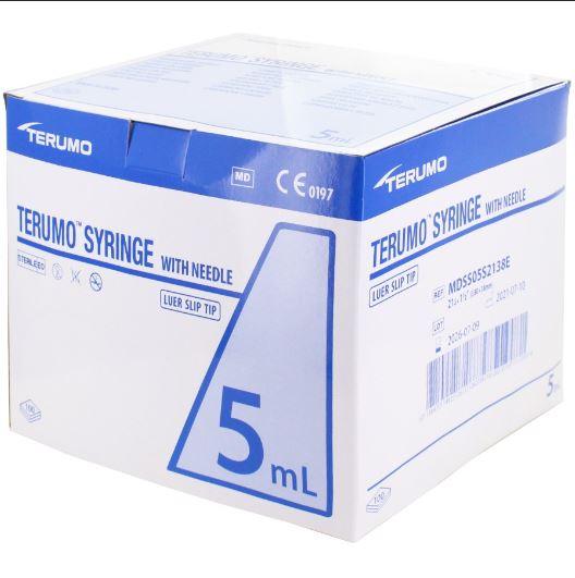 Seringues 3 pièces 5 ml avec aiguille 21Gx38mm - TERUMO