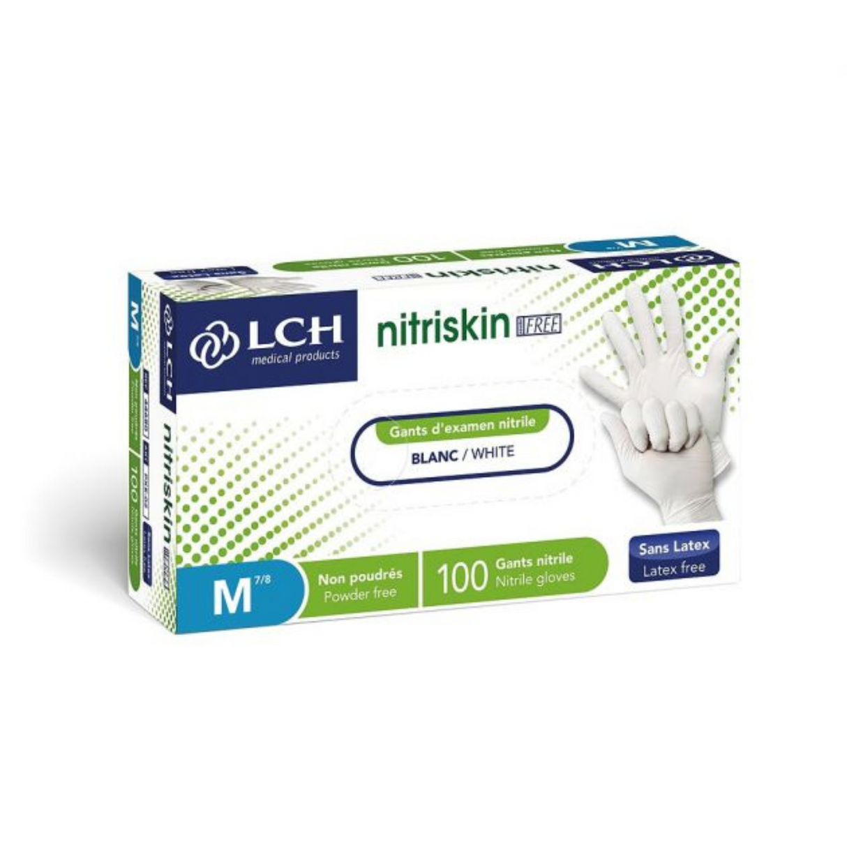 Gants d'examen nitrile Nitriskin Blanc