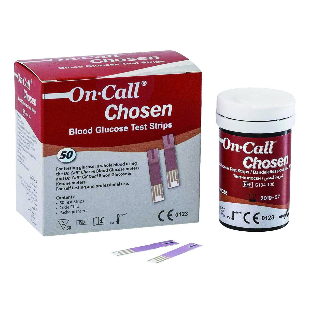 Bandelettes tests glycémie pour glucomètre - ON Call Chosen et ON Call GK Dual