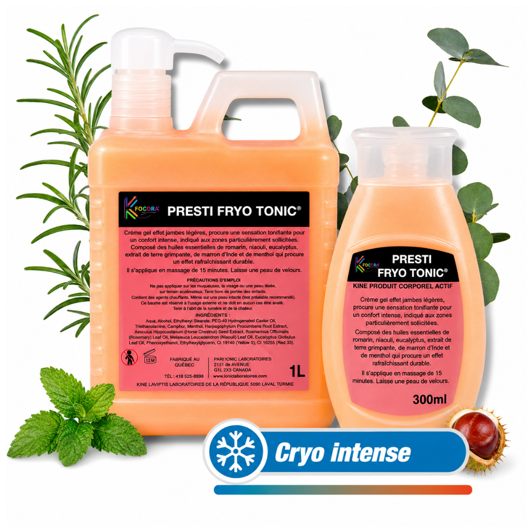creme gel effet froid pour massage professionnel