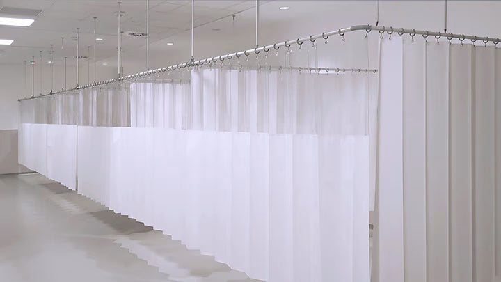 Rideau médical RopiCare® semi rigide & pliable ROPIMEX- avec fenêtre translucide