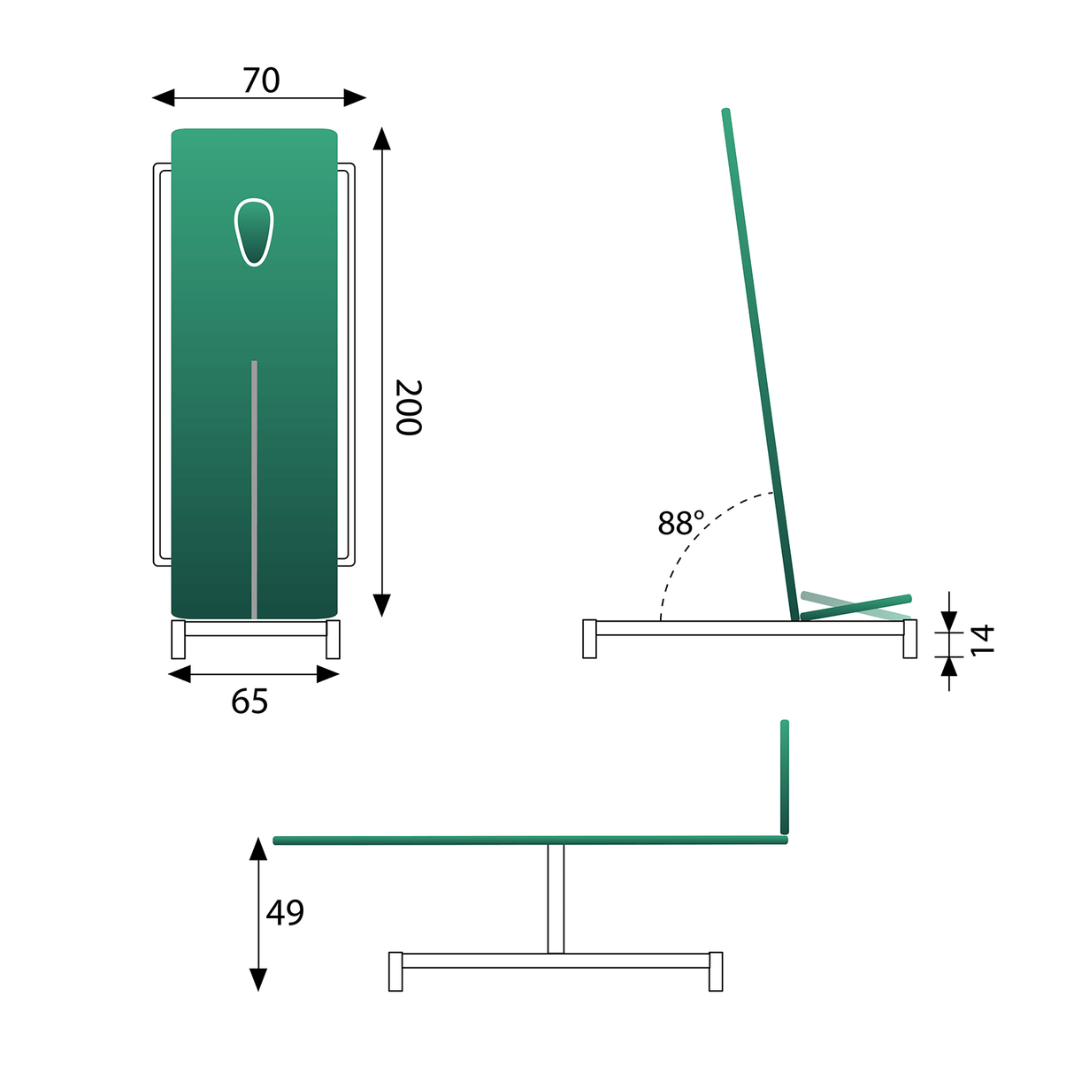 Table de verticalisation CANALETTO PRO - Hauteur fixe - FERROX