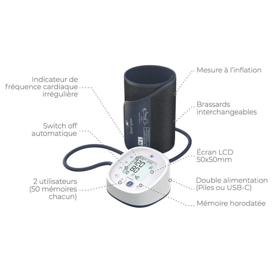 fonctionnalité tensiometre electronique spengler