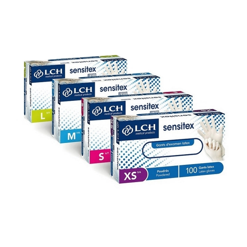 Gants d'examen latex Sensitex - S au L