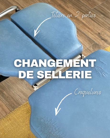 Changement de sellerie sur une tableau d'ostéopathie