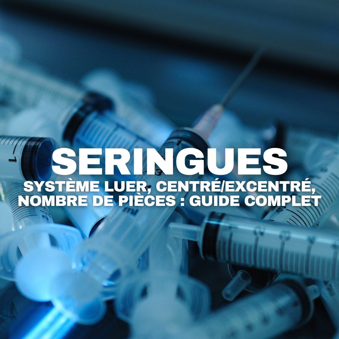 Seringues médicales : luer, centré/excentré, nombre de pièces : guide professionnel complet