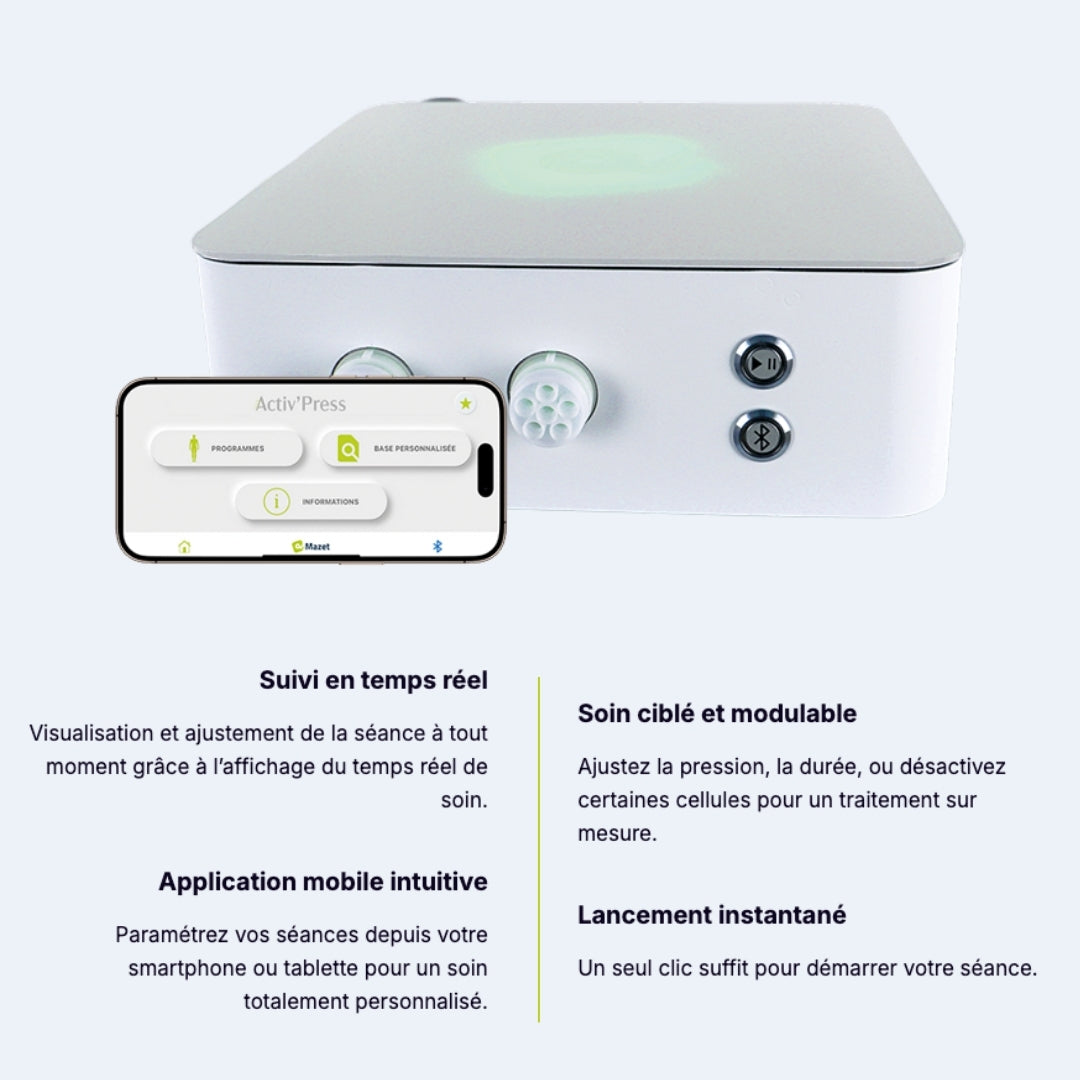 Activ'Press - Pressothérapie avec bottes 4 cellules Mazet Santé