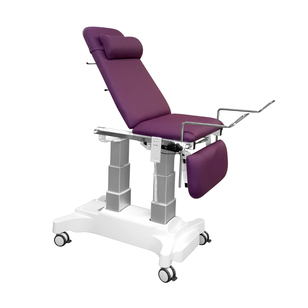 Fauteuil de gynécologie LE QUESNOY VOG médical avec étriers Position haute