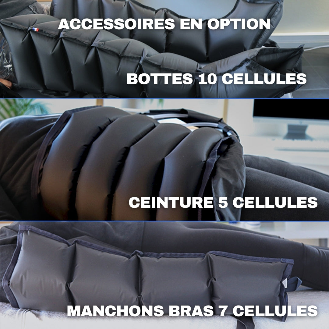 iPress 10+ : Pressothérapie avec bottes 10 cellules et écran intégré - Mazet Santé