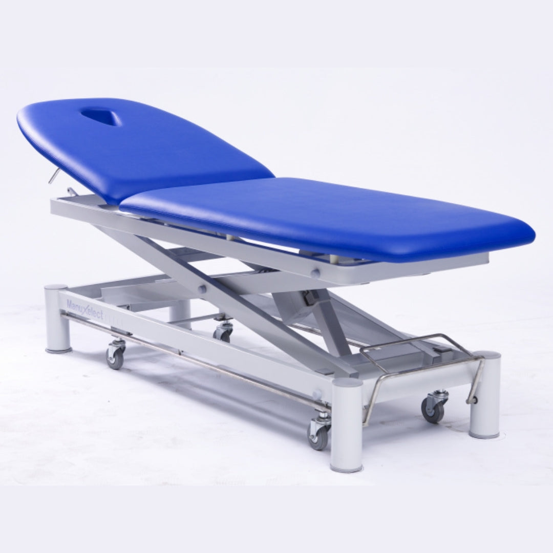 Table electrique MANUXELECT 2plans et Grande Tetiere avec trou visage