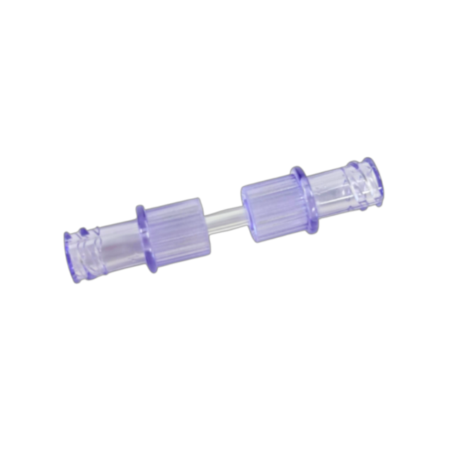 Raccord droit double LUER LOCK Femelle avec tubulure PVC sans DEHP pour mousse sclérosante