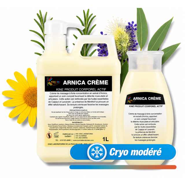 crème à l'arnica pour massage professionnel