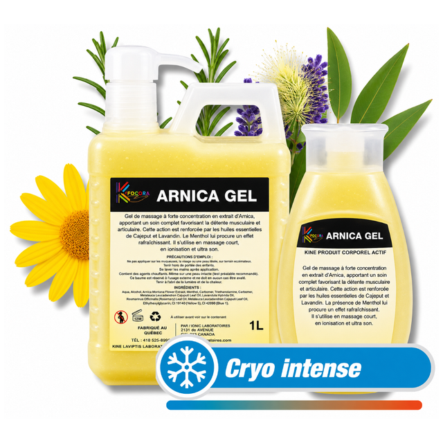 gel à l'arnica pour massage professionnel