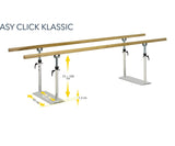 Barres parallèles "easy click" main courante en bois