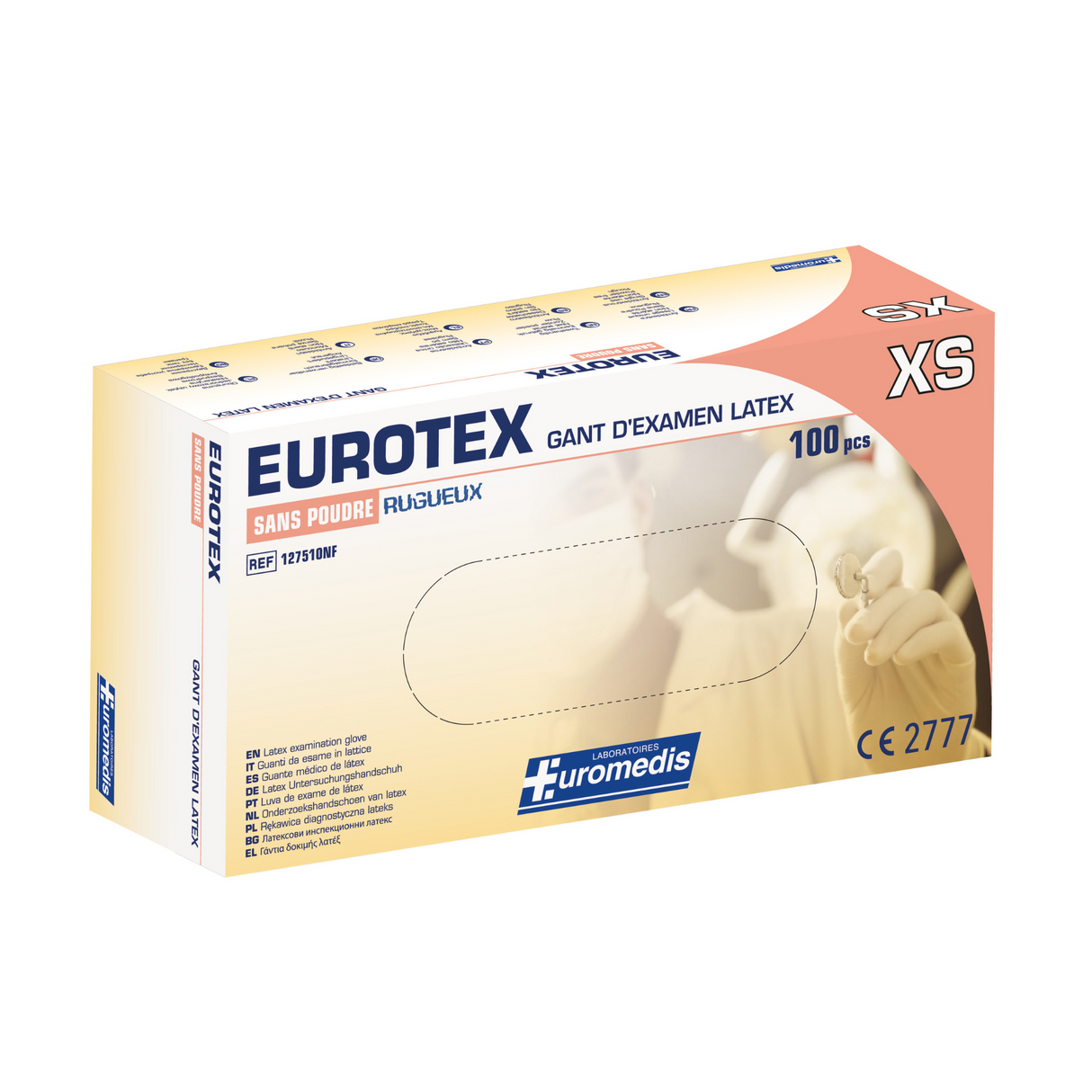 Gants d'examen latex Eurotex® non poudrés - XS au XL