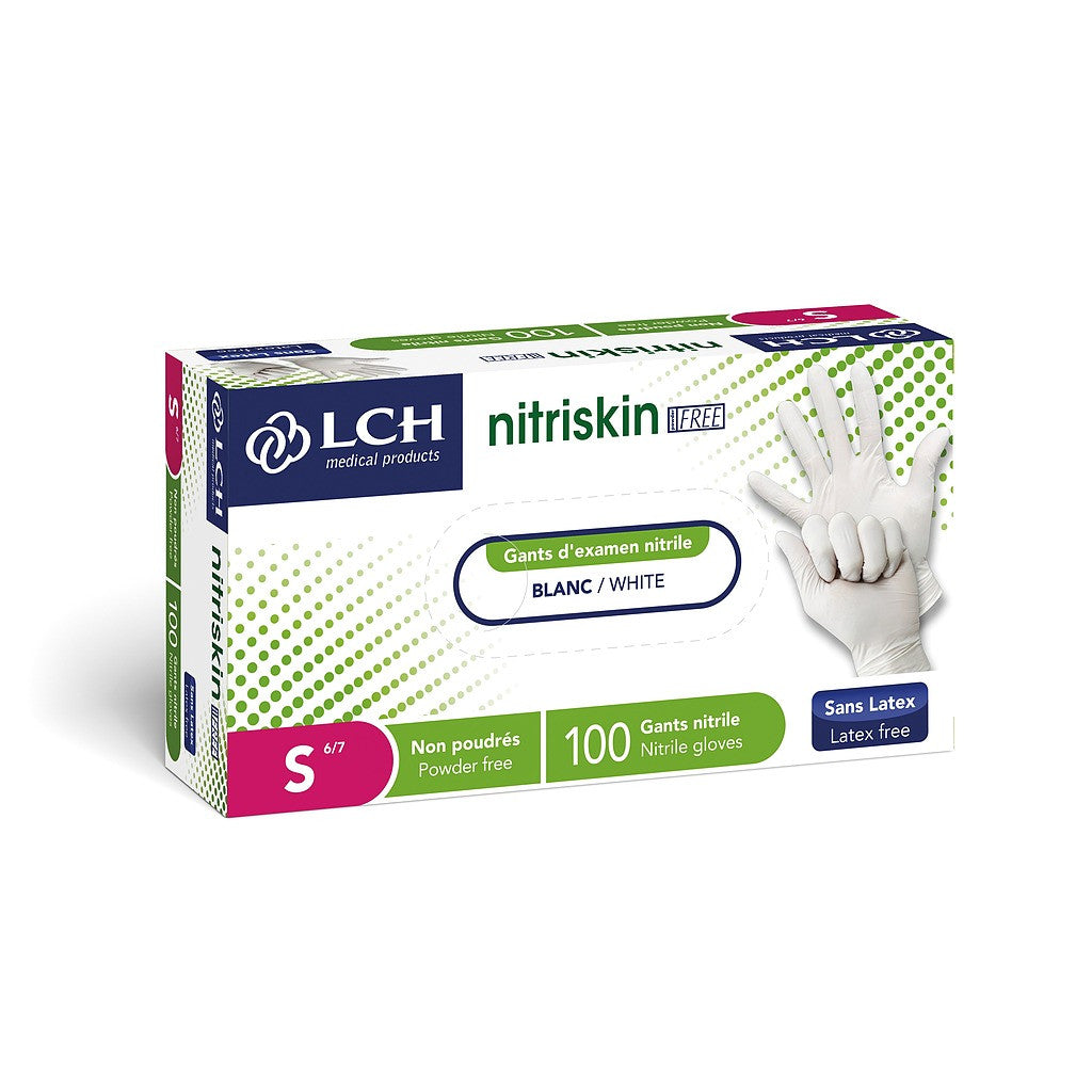 Gants d'examen nitrile Nitriskin Blanc