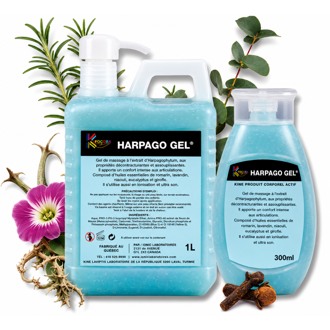 Gel à l'harpago pour massage professionnel